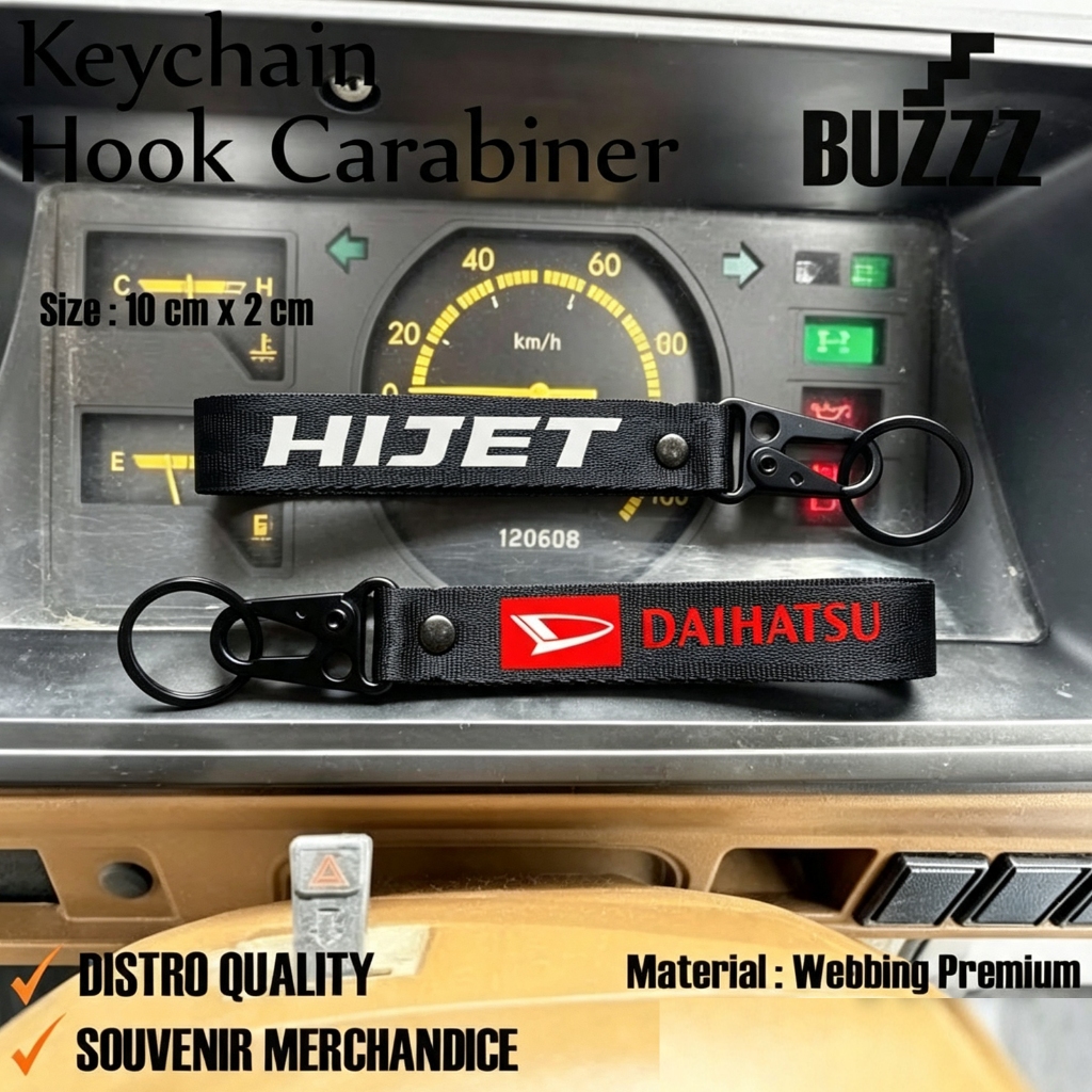 GANTUNGAN KUNCI HIJET - KEYCHAIN DAIHATSU HIJET 1000 - KARABINER DAIHATSU HIJET