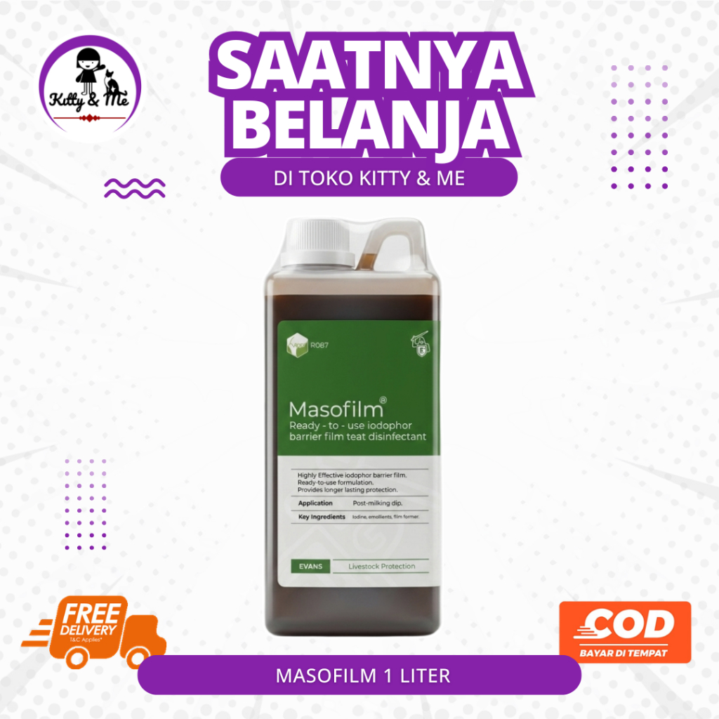 MASOFILM 1 LITER - Obat Celup Dipping Ambing Puting Sapi Kambing Perah