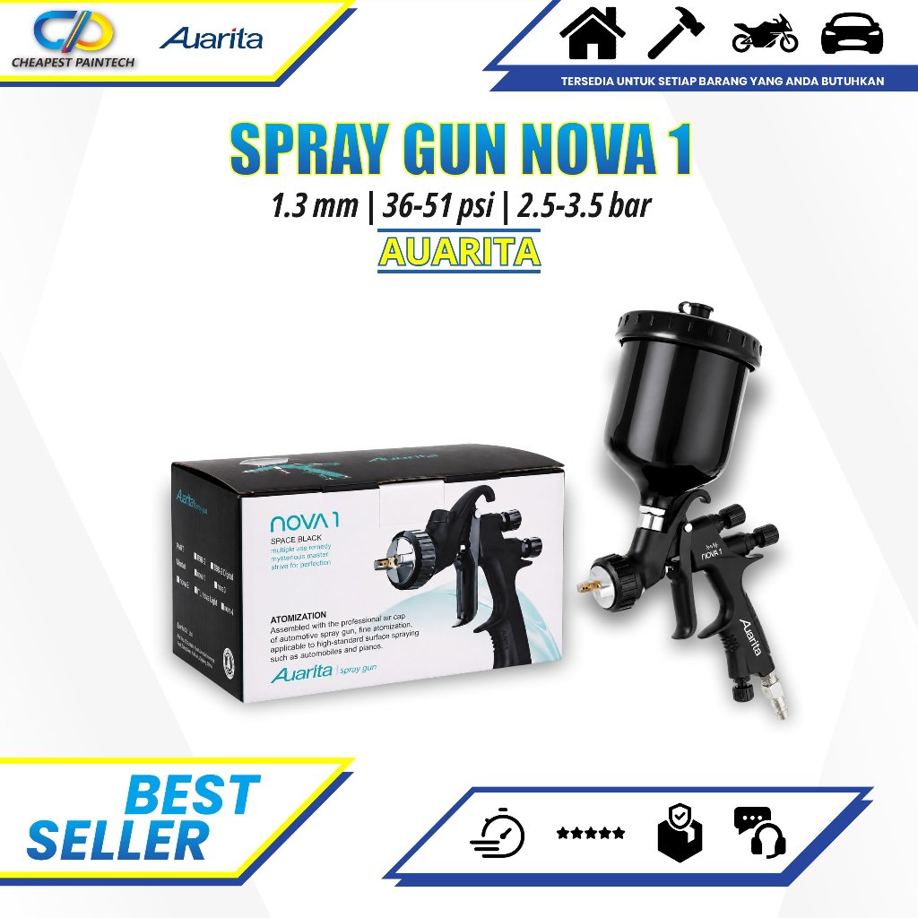 SPRAY GUN AUARITA NOVA1 HVLP PREMIUM