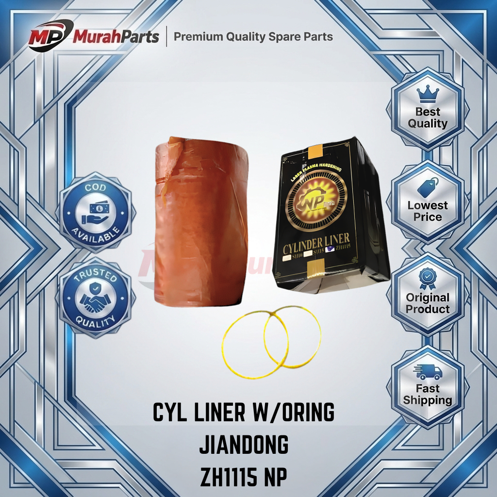 Cyl Liner w/Oring Jiandong ZH1115 NP / Boring Liner Furing Rumah Piston Mesin Diesel ZH1115 S1115