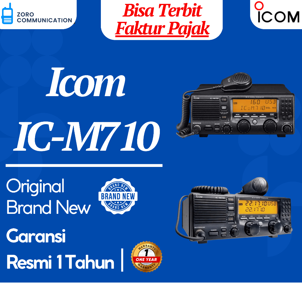 Icom IC-M710 – Radio Komunikasi Maritim MF/HF SSB Brand New Original Garansi Resmi 1 Tahun Marine Ic