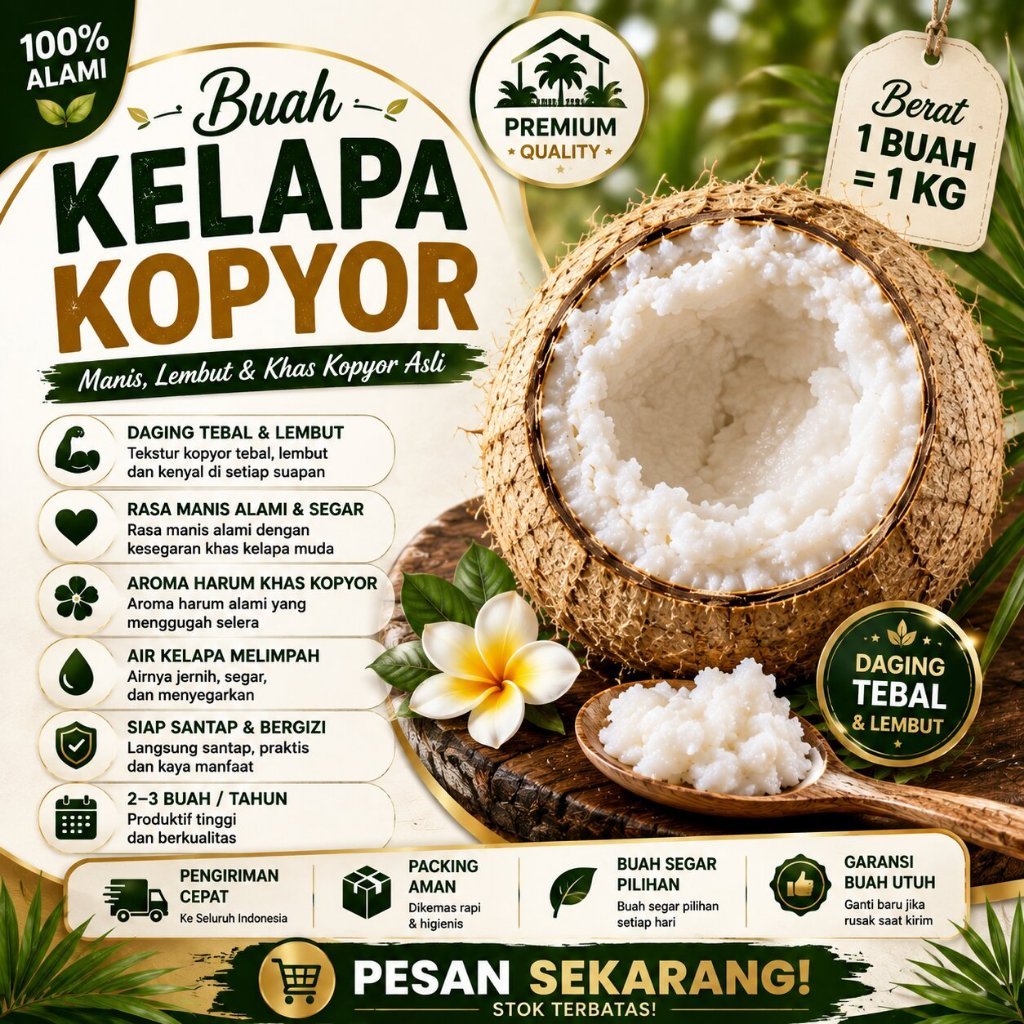 HARGA TERJANGKAU  Kelapa Kopyor Kultur Jaringan - Kelapa Kopyor Kolesterol Tinggi - Kelapa Kopyor Kh