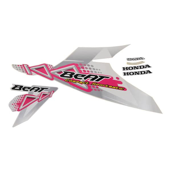 Sticker Body Kanan Kiri Putih Honda BeAT Karburator Karbu 2008 2009 2010 2011 KVY kode 871X0KVY600ZB