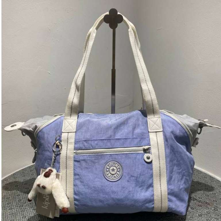 Tas Travel Bag Kipling Art Medium Tote Bag Cream Bi Detachable Shoulder Strap Original ADA TALI PANJ