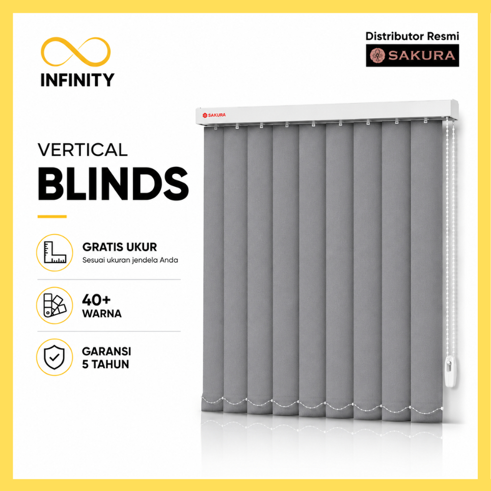 Vertical Blinds Custom - Gorden Kantor Custom - Vertikal Blinds Dimout - Gorden Dimout