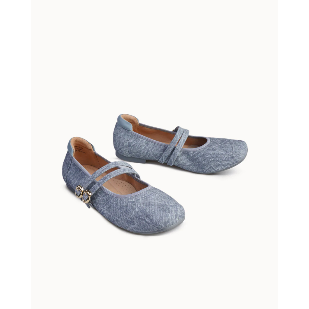 Everbest EVB VIRALA Flat Shoes Wanita Black & Blue