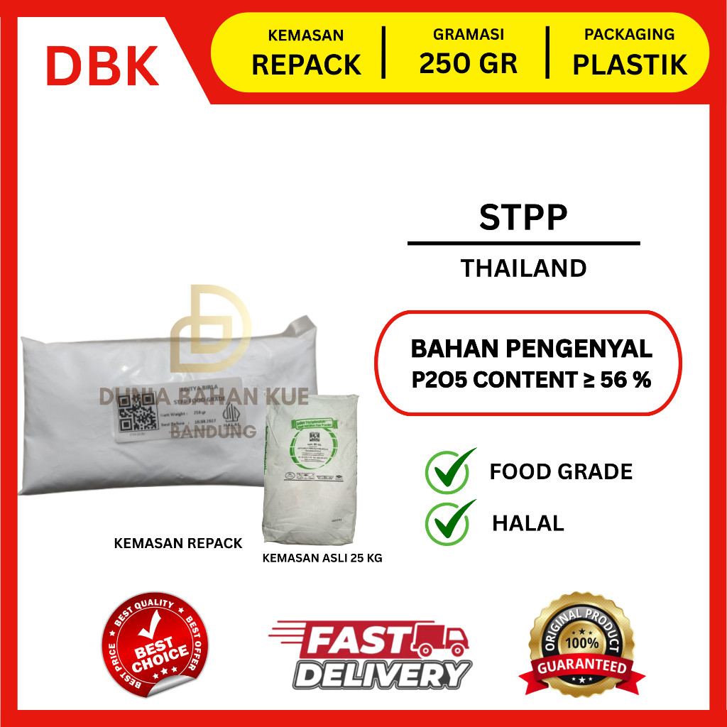 SODIUM TRIPOLYPOSPHATE. STPP FOOD GRADE. ex. THAILAND || 250 GR
