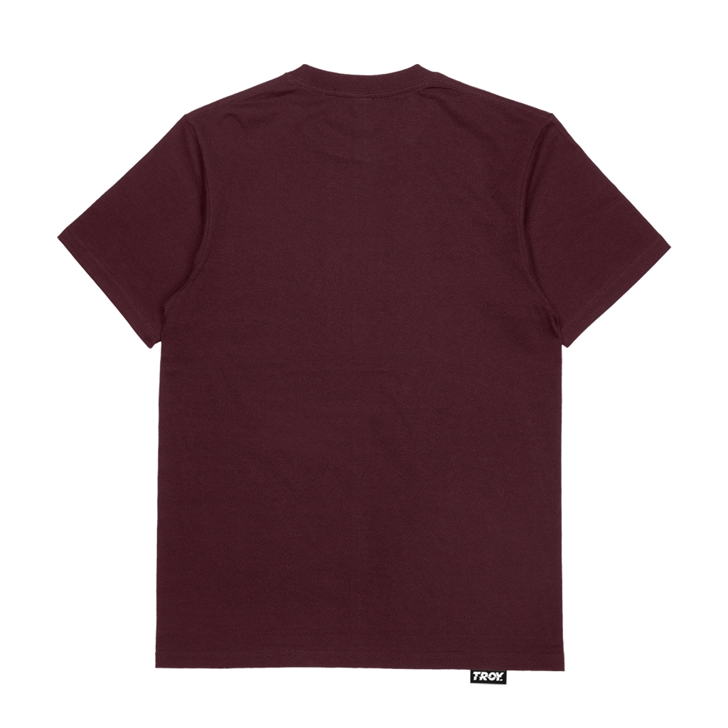 Troy Company T-Shirt Maroon Secret - Kaos Pria Lengan Pendek Merah Maroon MTD 3677