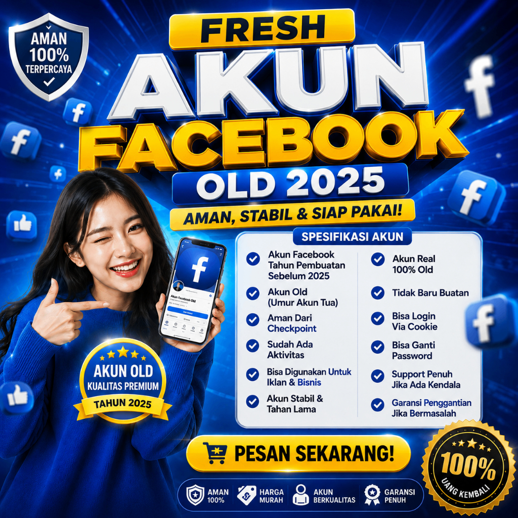Akun Facebook OLD 2025 Data Super Lengkap + Akses Email OUTLOOK BERGARANSI