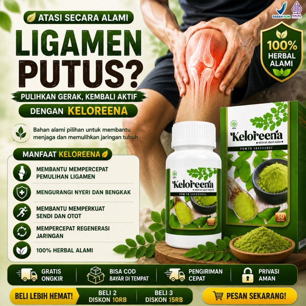 Obat Ligamen Putus Robek, Obat Lutut Bengkak Cedera Otot Terasa Ngilu Radang ACL, Obat Lutut Kopong,
