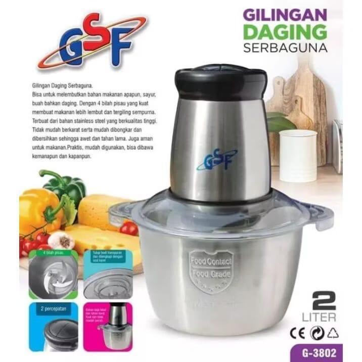 Gilingan Daging Serbaguna GSF G-3802 - Food Processor 2 Liter