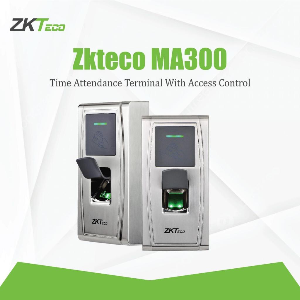ZKTeco MA300 Mesin Akses Kontrol Sidik Jari & Kartu RFID | Anti-Air & Tahan Cuaca | Outdoor/Indoor