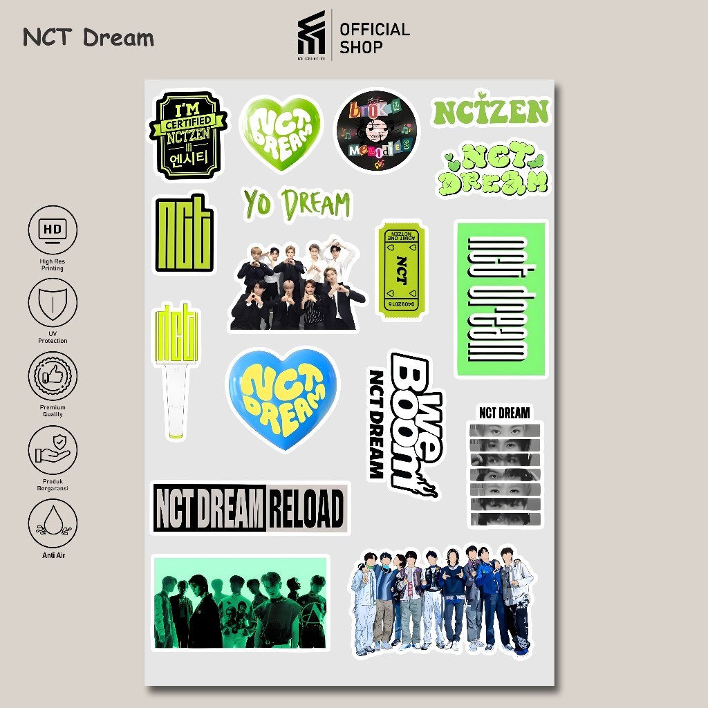 Sticker pack anti air Sticker Laptop Tumbler Binder Case Hp Notebook tema NCT Dream