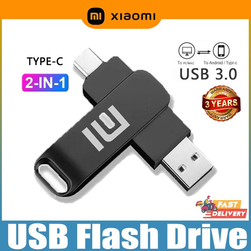 Xiaomi OTG Type-C 2in1 Flashdisk 1TB/2TB Metal High Speed USB 3.0 Flash Drive USB FlashDisk dan PC/L