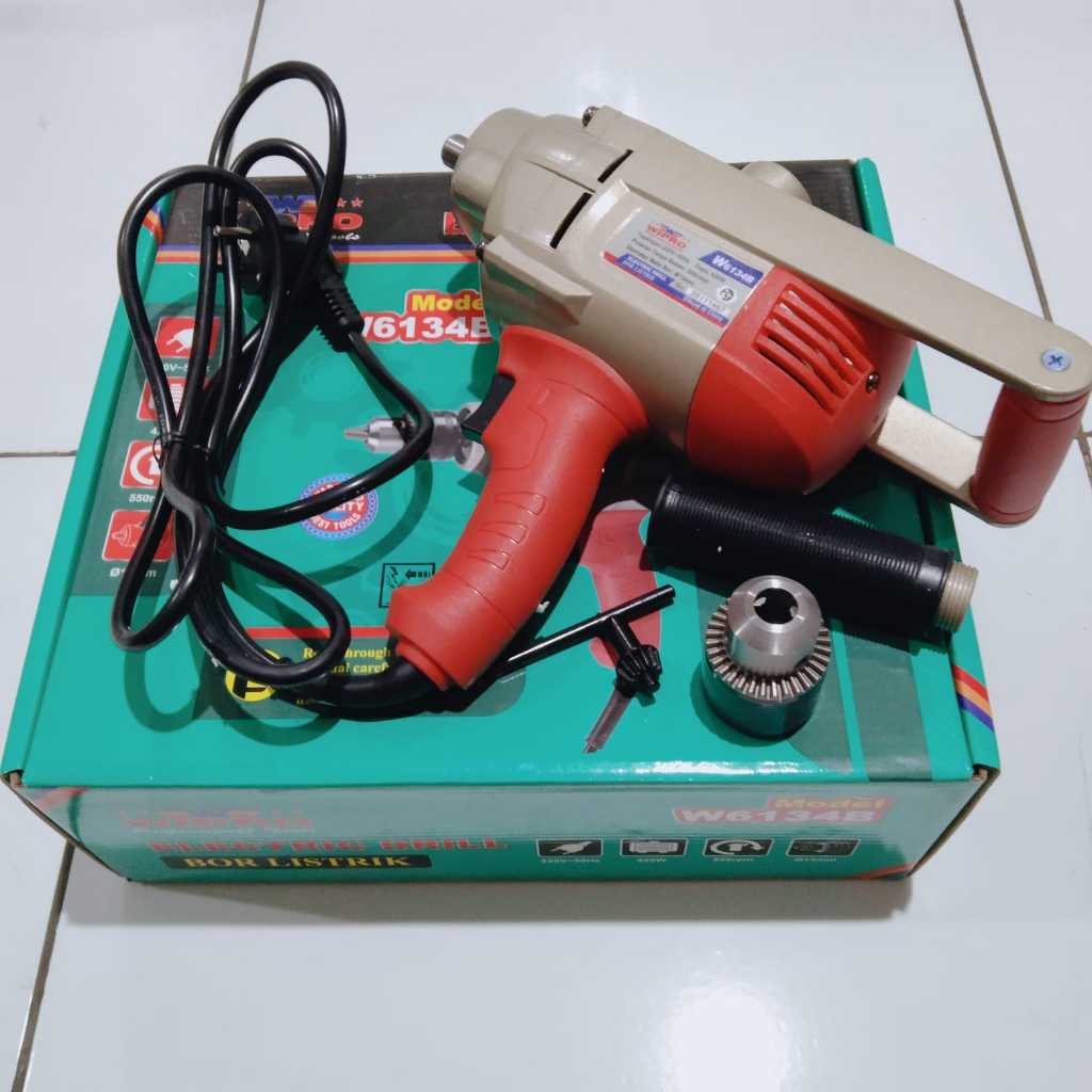 MESIN BOR TANGAN LISTRIK BOR TANGGAN W6134B WIPRO