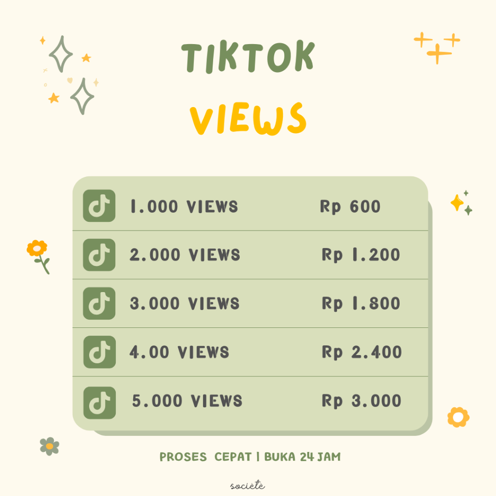 TIKTOK VIEWS MURAH BISA FYP