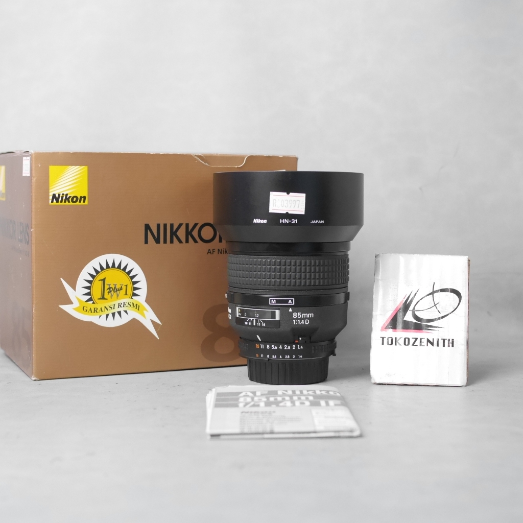 Nikon AFD AF 85mm f1.4 D IF - Lensa fix Nikon Bokeh cantik- R03997