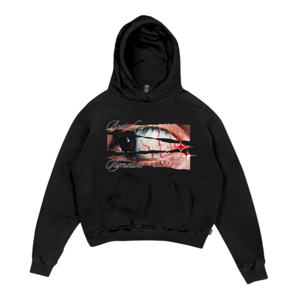 Leech.co Hoodie Boxy Oversize Best Lest Black Unisex - Flecee 300GSM