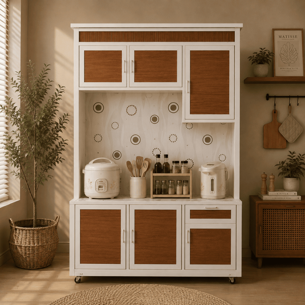 Rak Piring Rak Dapur Aluminium Master 100 x 44 x 180 Anti Debu Anti Karat Tertutup Minimalis