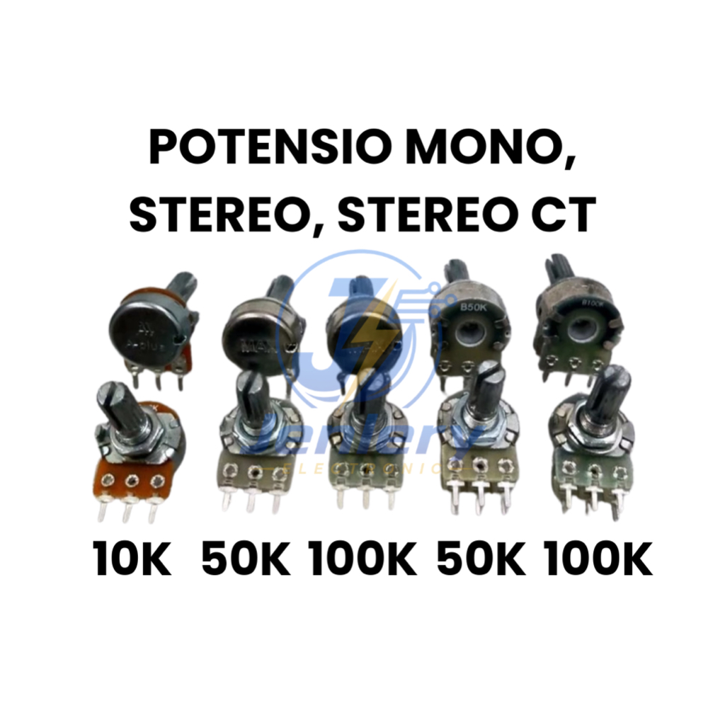 Potensio Mono 10K / 20K / 50K / 100K, Stereo 50K / 100K, Stereo CT 50K / 100K