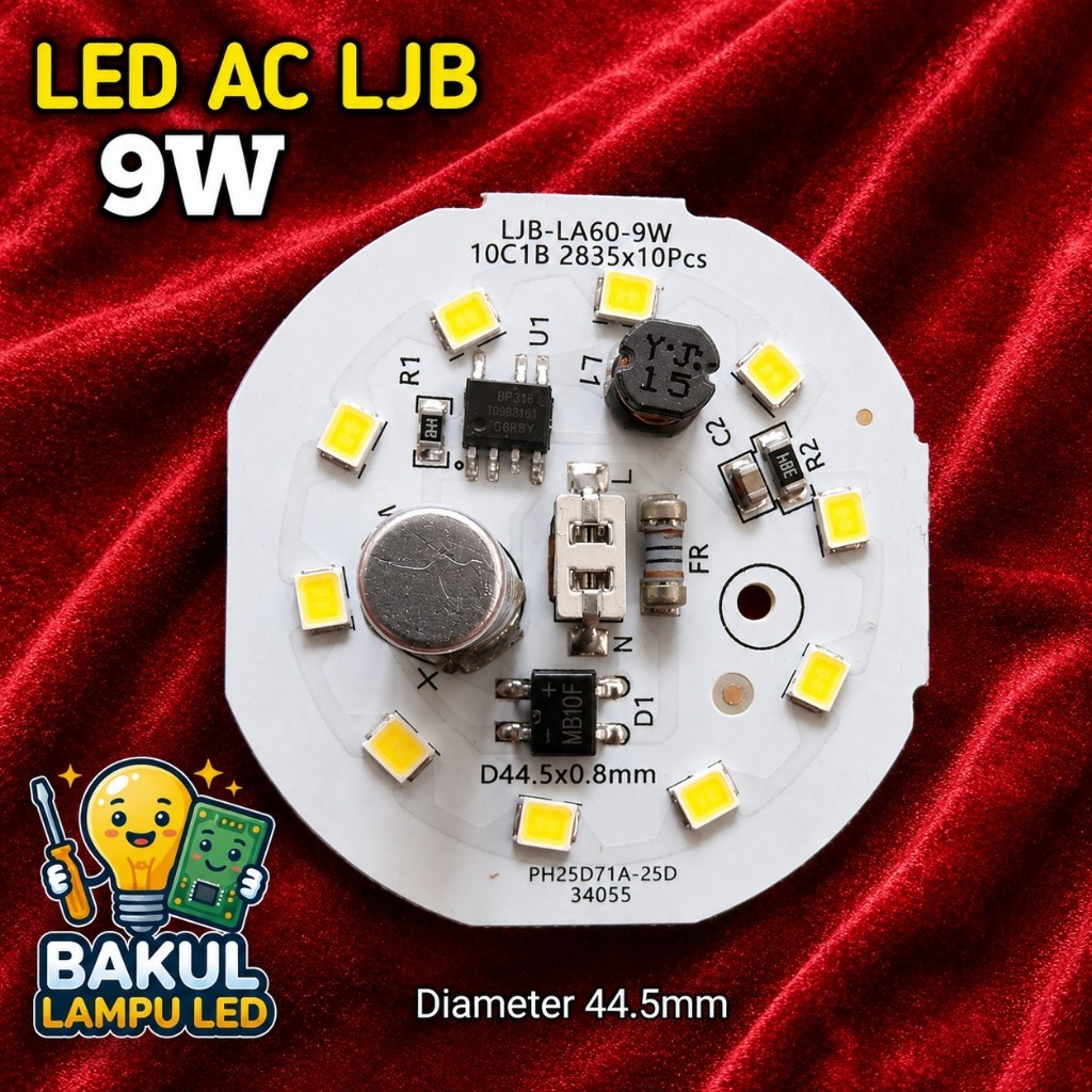 PCB LED AC (LJB) 9W ~Bakul_Lampu_Led~