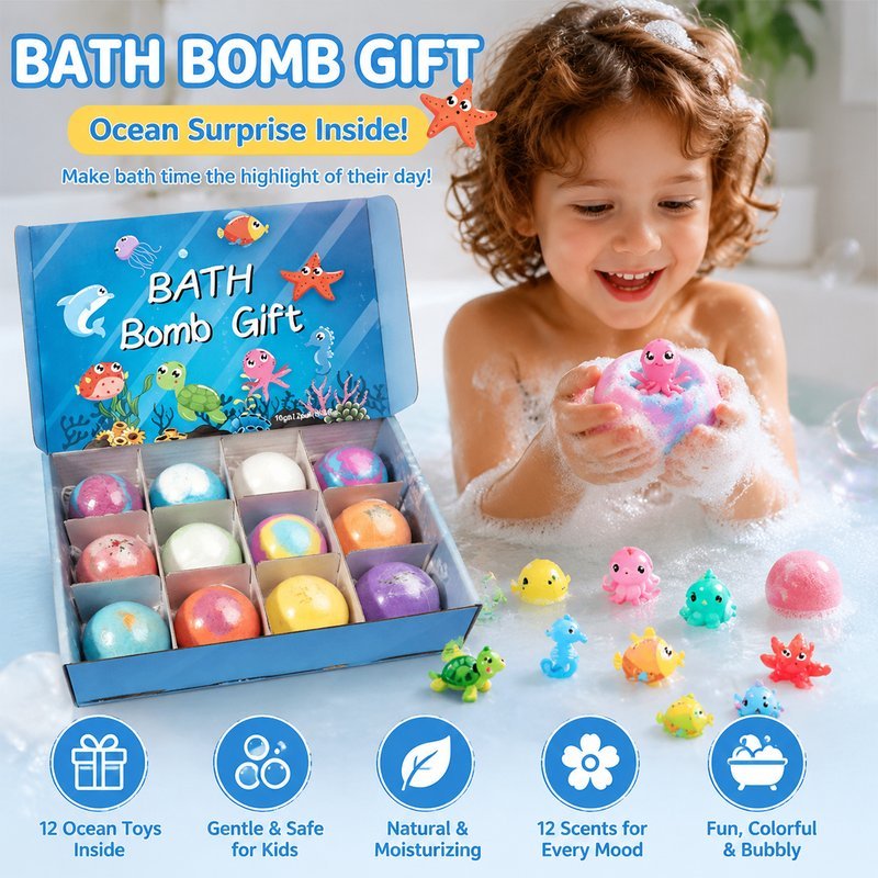 Bath bomb kids Bath bomb anak aman Bath bomb surprise Bath bomb busa melimpah Bola Mandi