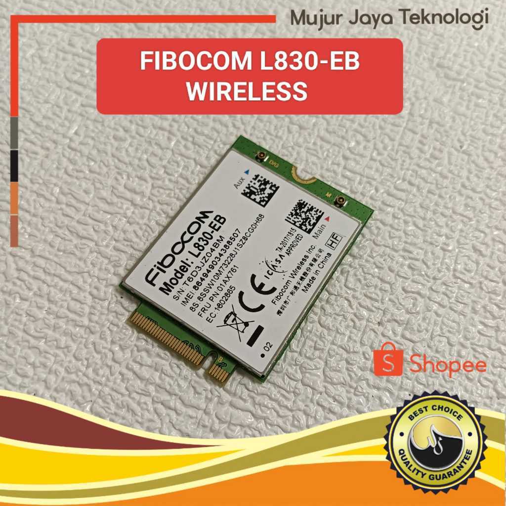 01AX761 Fibocom L830-EB WWAN Card Support Lenovo Thinkpad X280 T480 T490 X390 Yoga Second Normal