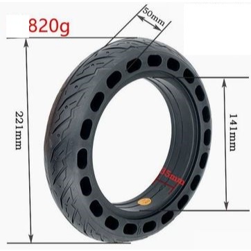 Ban Semi Solid Scooter Ninebot E22 ukuran 9 x 2 Ban Mati berongga