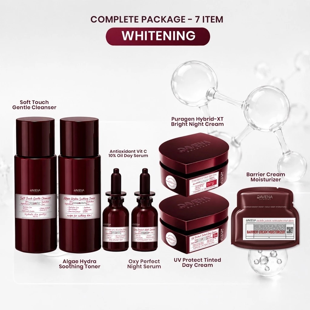 Daviena Skincare Complete Package - Puragen hybright-XT ( 7 ITEM ) - DAVIENA SKINCARE