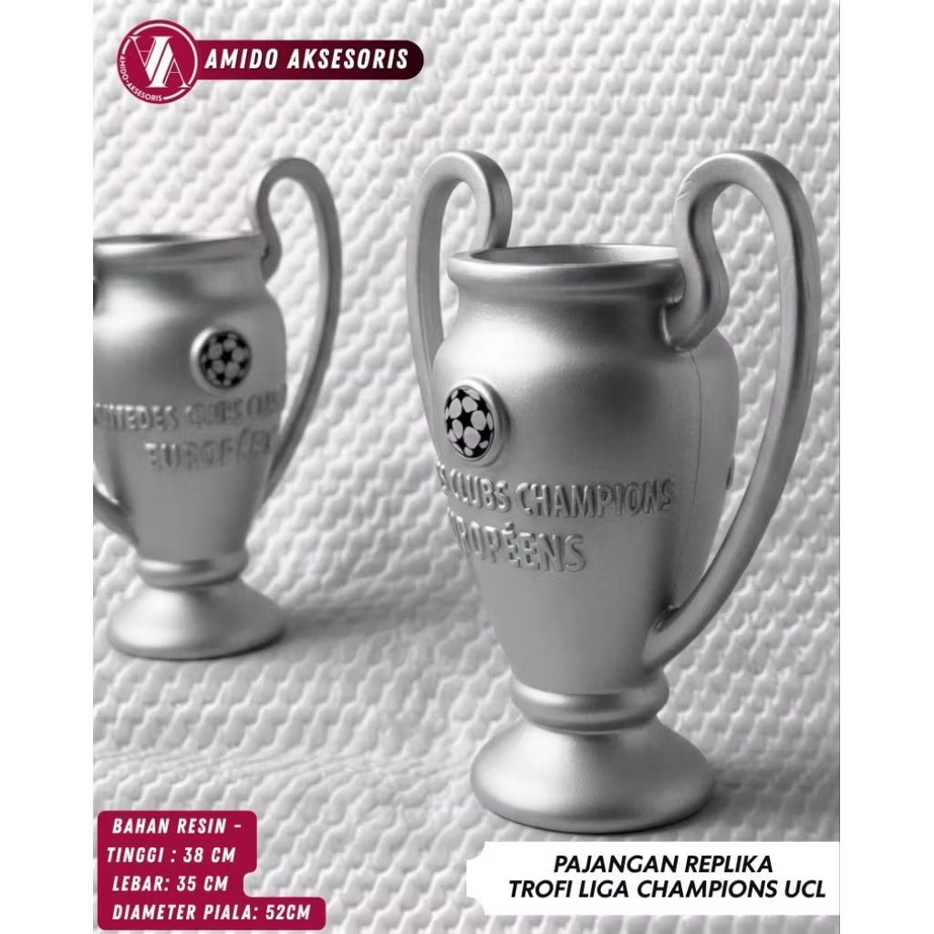 PAJANGAN REPLIKA TROFI LIGA CHAMPIONS UCL – BAHAN RESIN