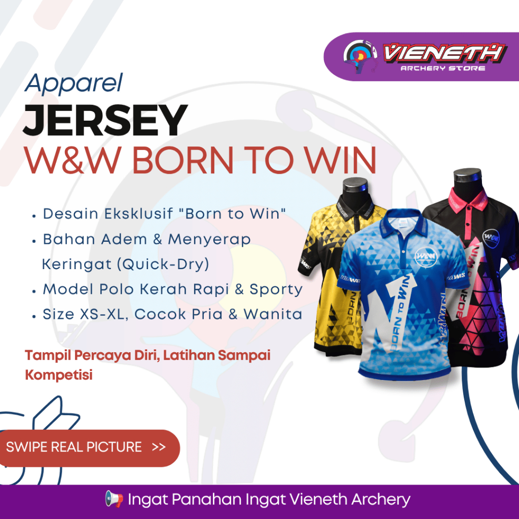 JERSEY PANAHAN WIAWIS BORN TO WIN POLO QUICK DRY ORIGINAL - JERSEY WINWIN