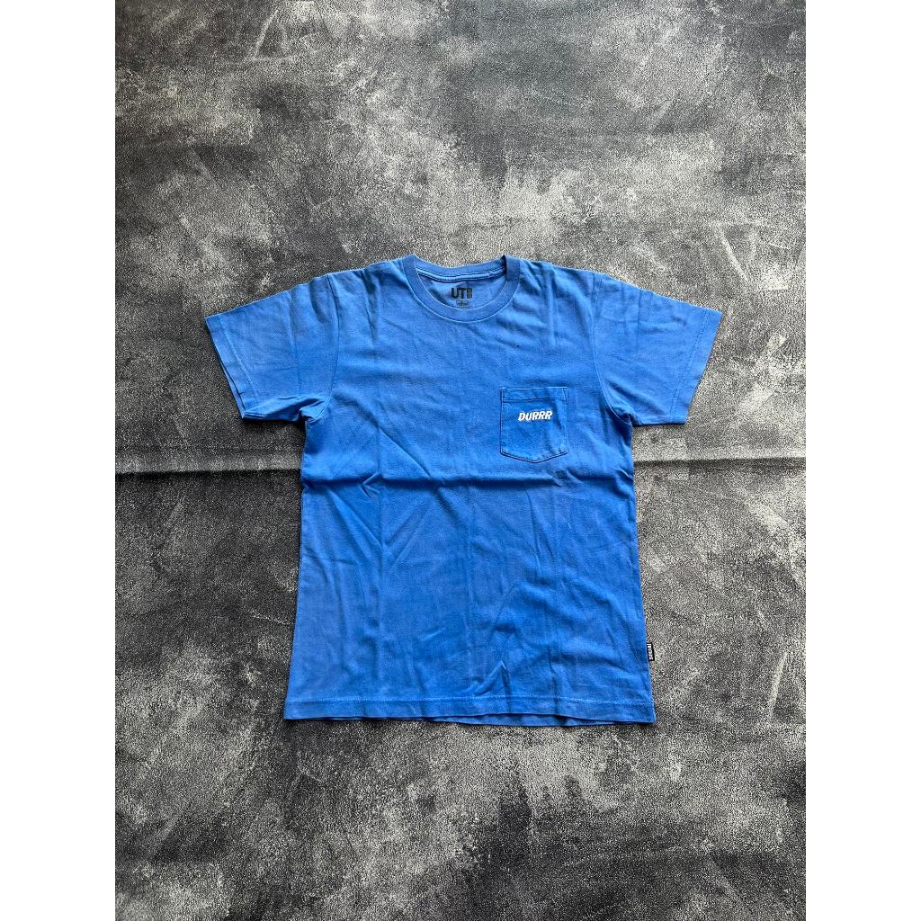 Tshirt Uniqlo UT x Fortnite Kaos Biru ukuran S