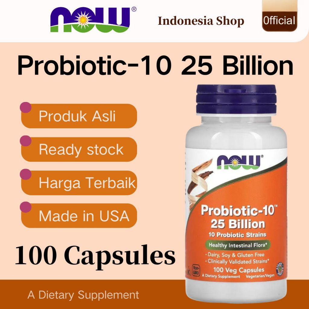 Now Foods NowFoods Probiotic-10 Probiotic 10 25 Billion 100 Veg Vitamin Probiotik