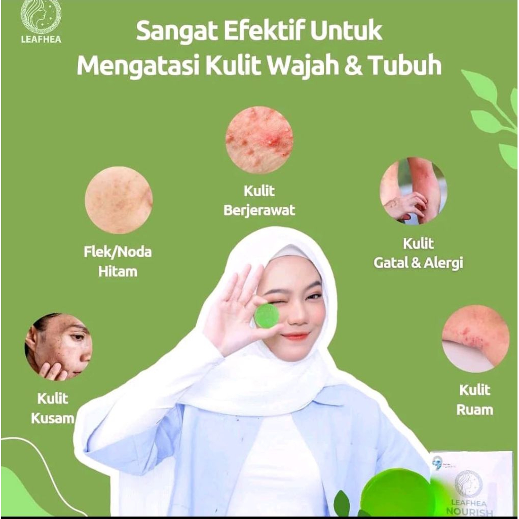 [Original BPOM] Sabun Leafhea, Sabun Jerawat, Beruntusan, Pencerah Wajah dan Gatal