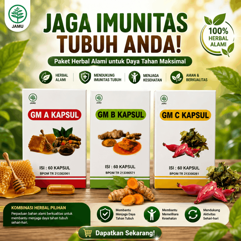 Paket Herbal GM Kapsul (GM A+B+C Kapsul)