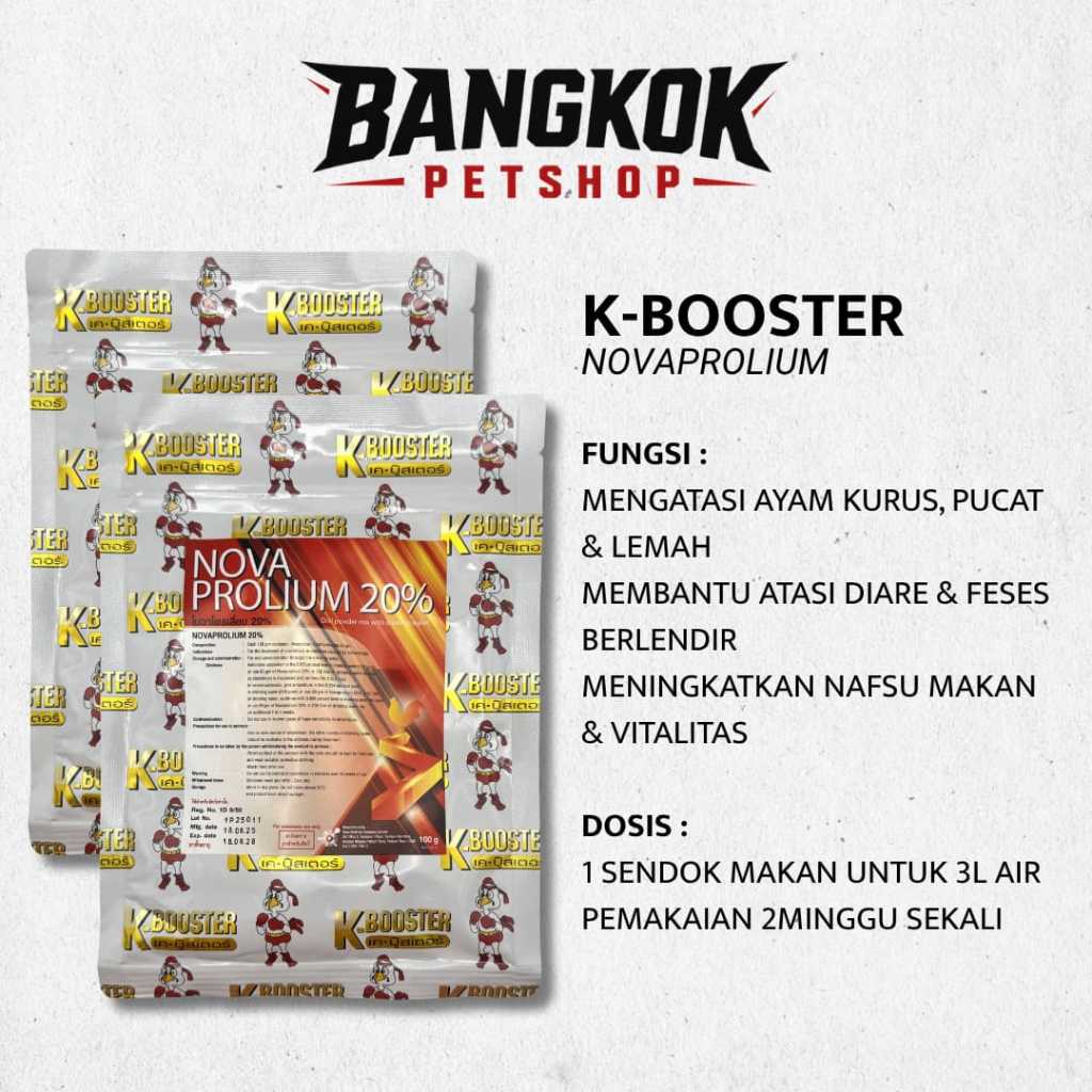 K-BOOSTER NOVAPROLIUM Obat Nyilet Ayam Kurus K-Booster Diare / NOVAPROLIUM OBAT AYAM SAKIT KURUS