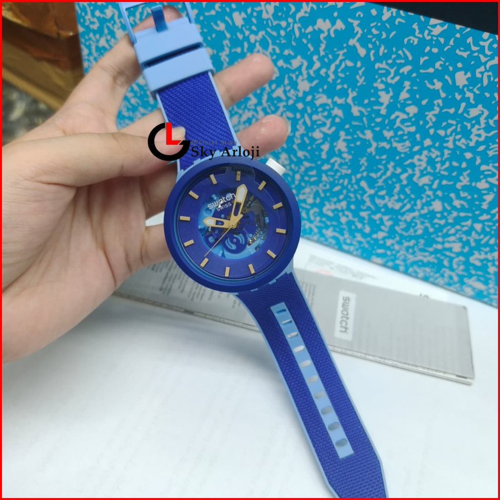 SWATCH SB05N105 Big Bold Jam Tangan Pria Analog Original