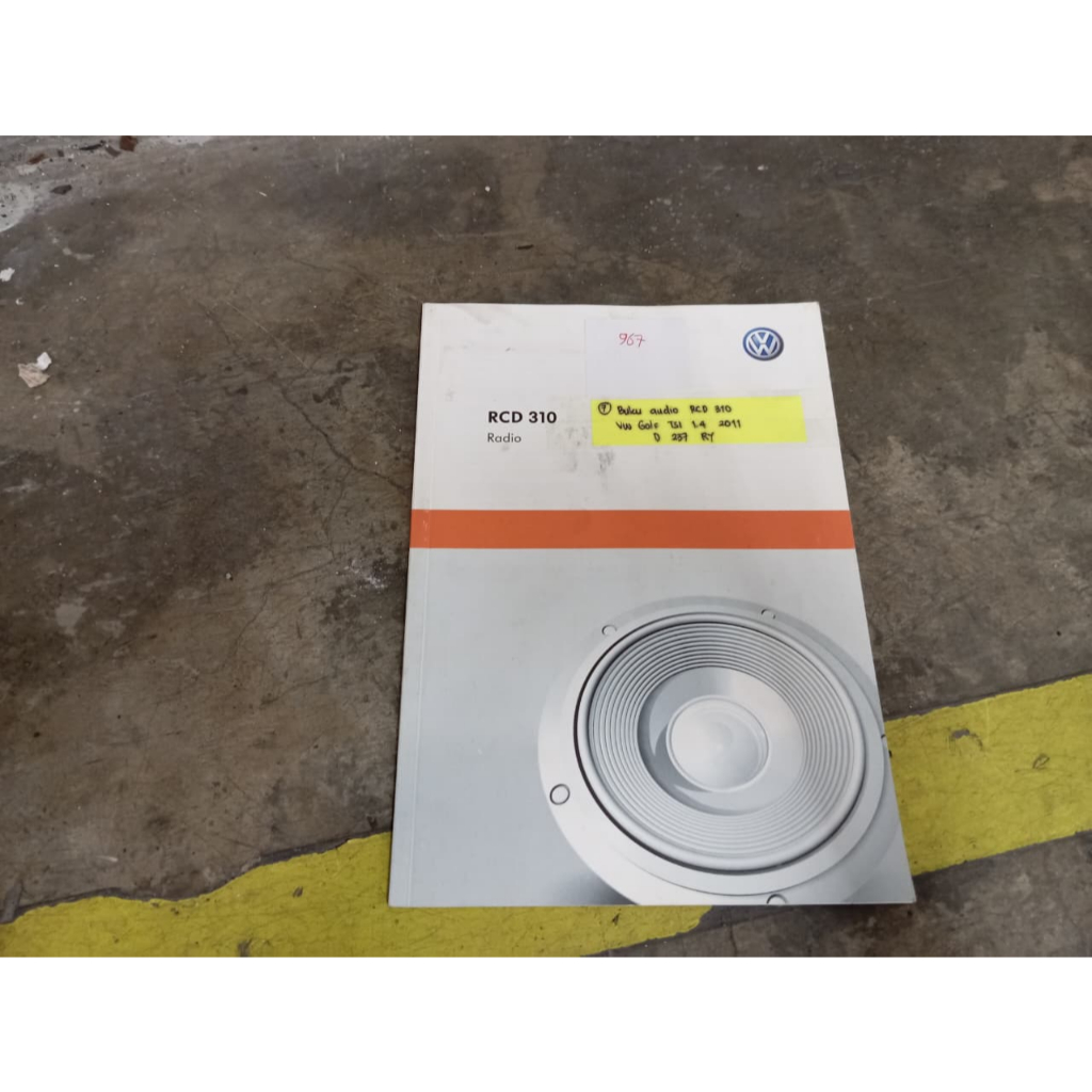 967 TD Buku audio RCD 310 ex VW Golf 2011