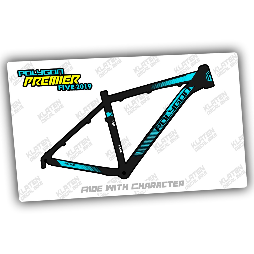 Decal frame polygon premier 5 2019 Klaten Decal bike Stiker sepeda