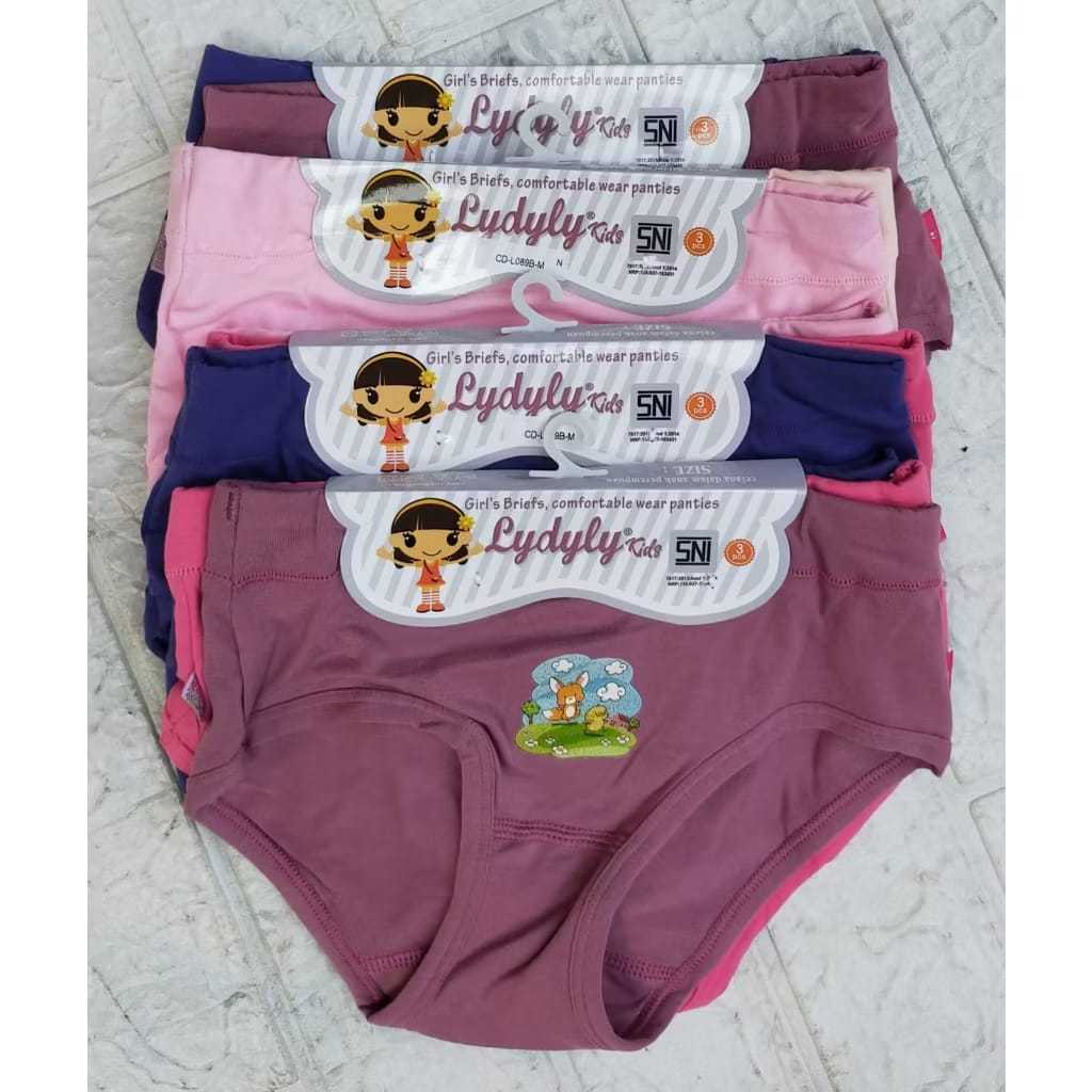 Celana Dalam Anak Perempuan Lidily 089 Karet Lebar CD Anak Cewek Lydyly Bahan Katun Premium