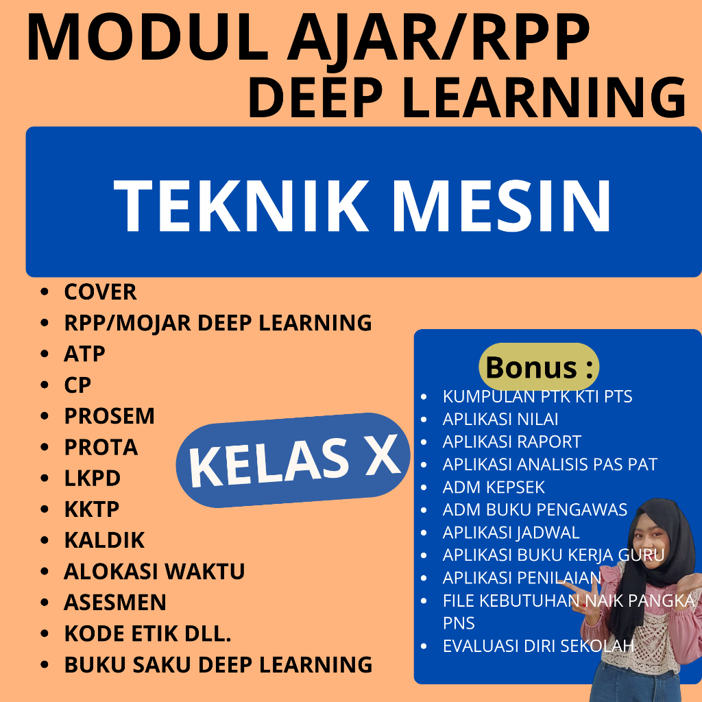 MERDEKA Modul Ajar RPP Deep Learning SMK Teknik Mesin Fase E Kelas 10 Siap Pakai