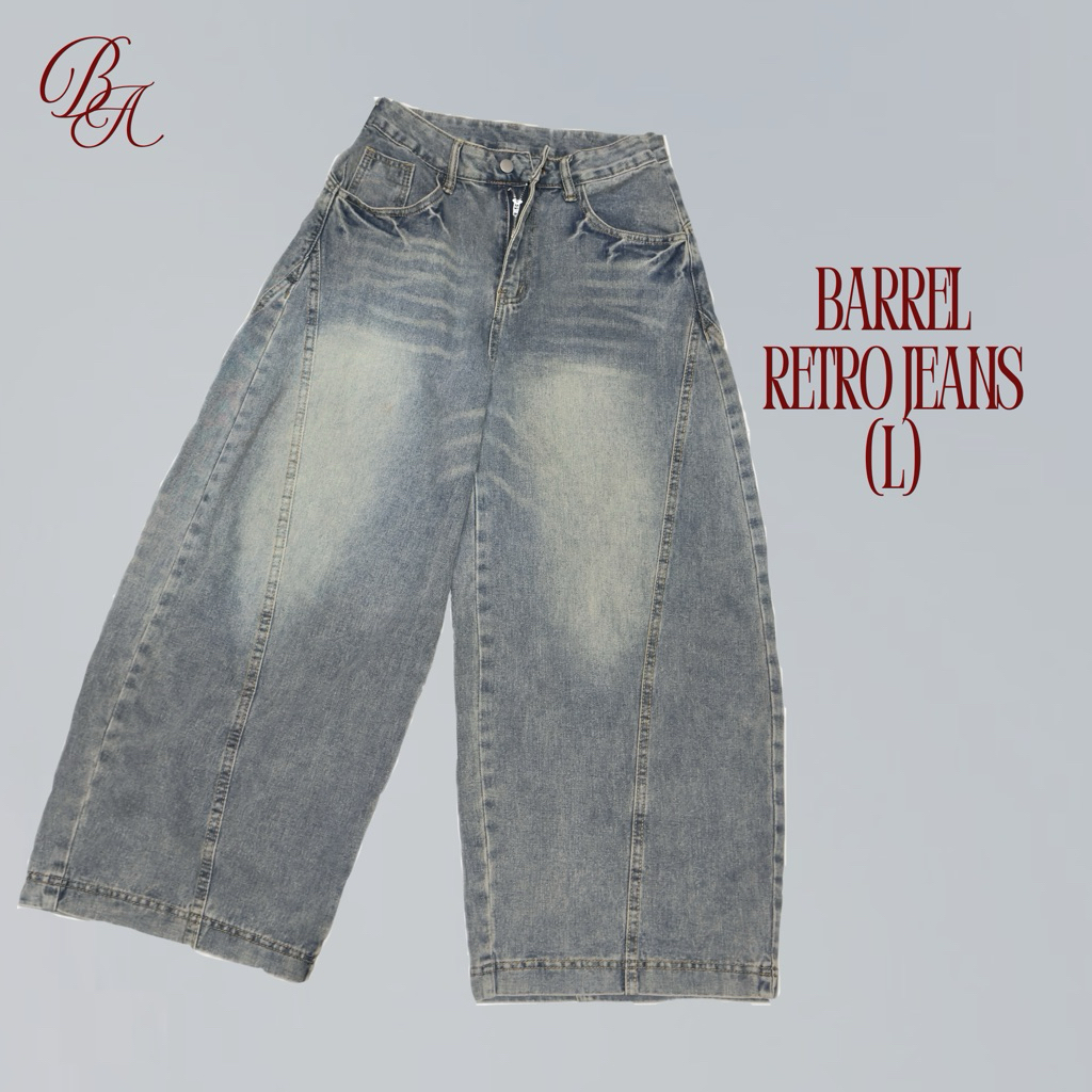 [Preloved] Barrel Retro Jeans