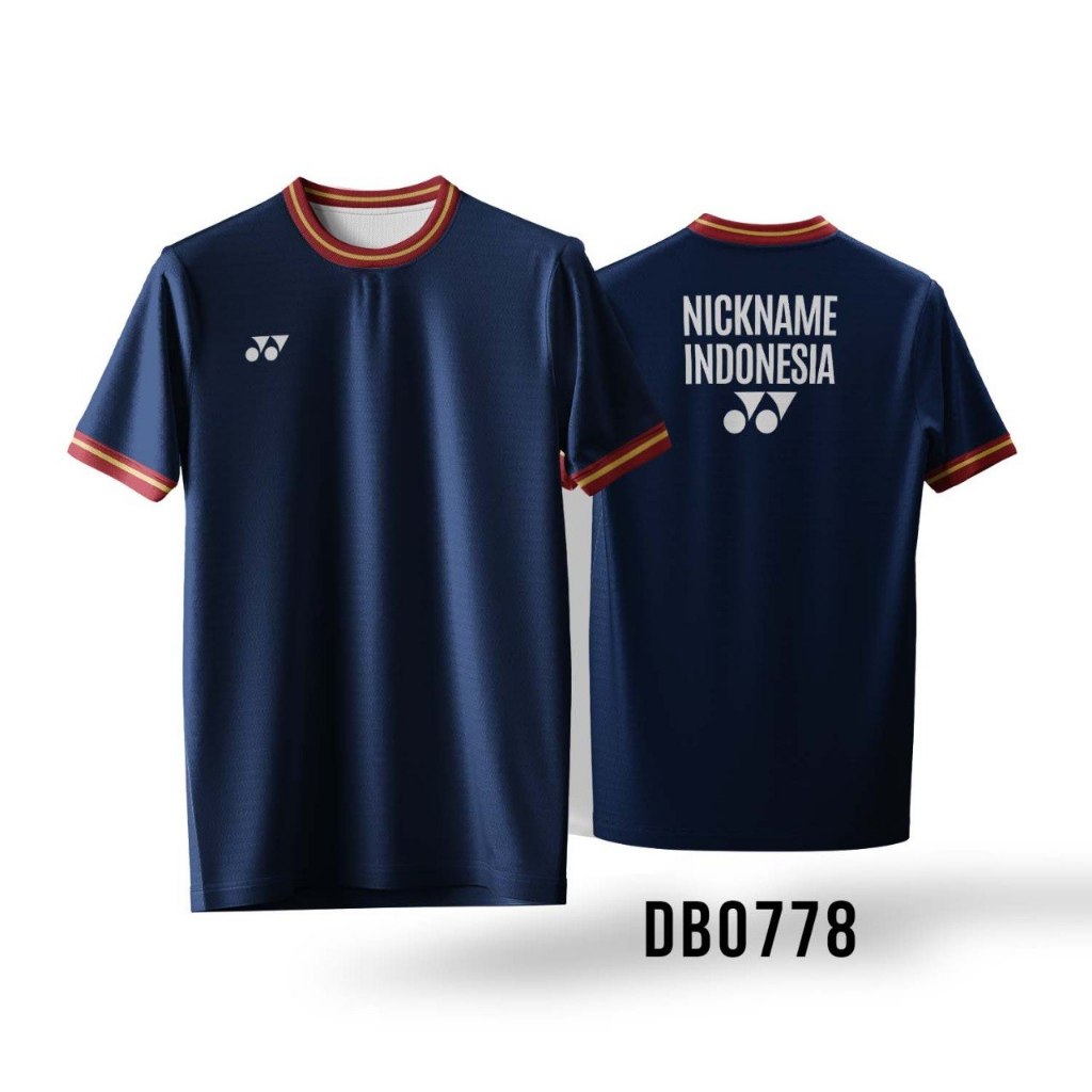 Kaos Jersey Badminton Custom Nama Nomor | Baju Badminton Pria Wanita | Free Desain