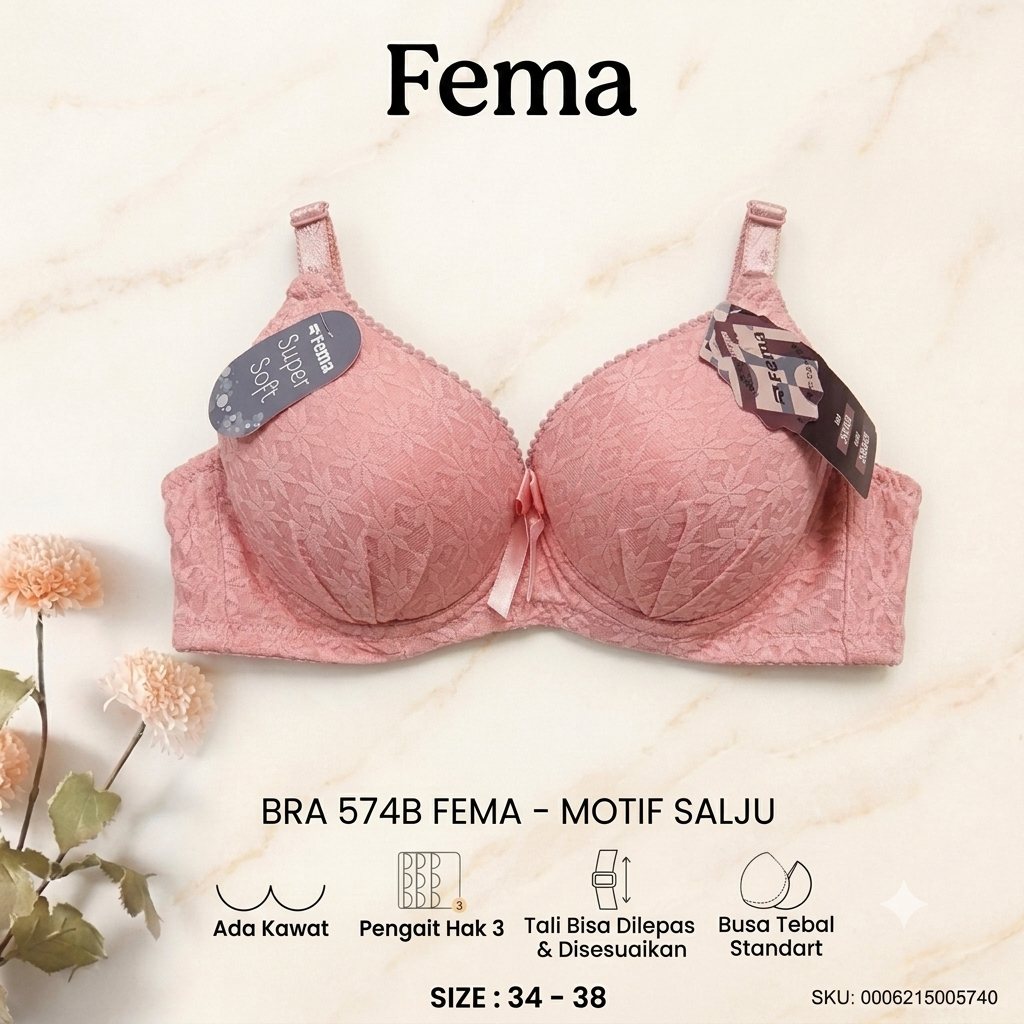 Bra Wanita BH Fema 574A Ukuran 34 36 38