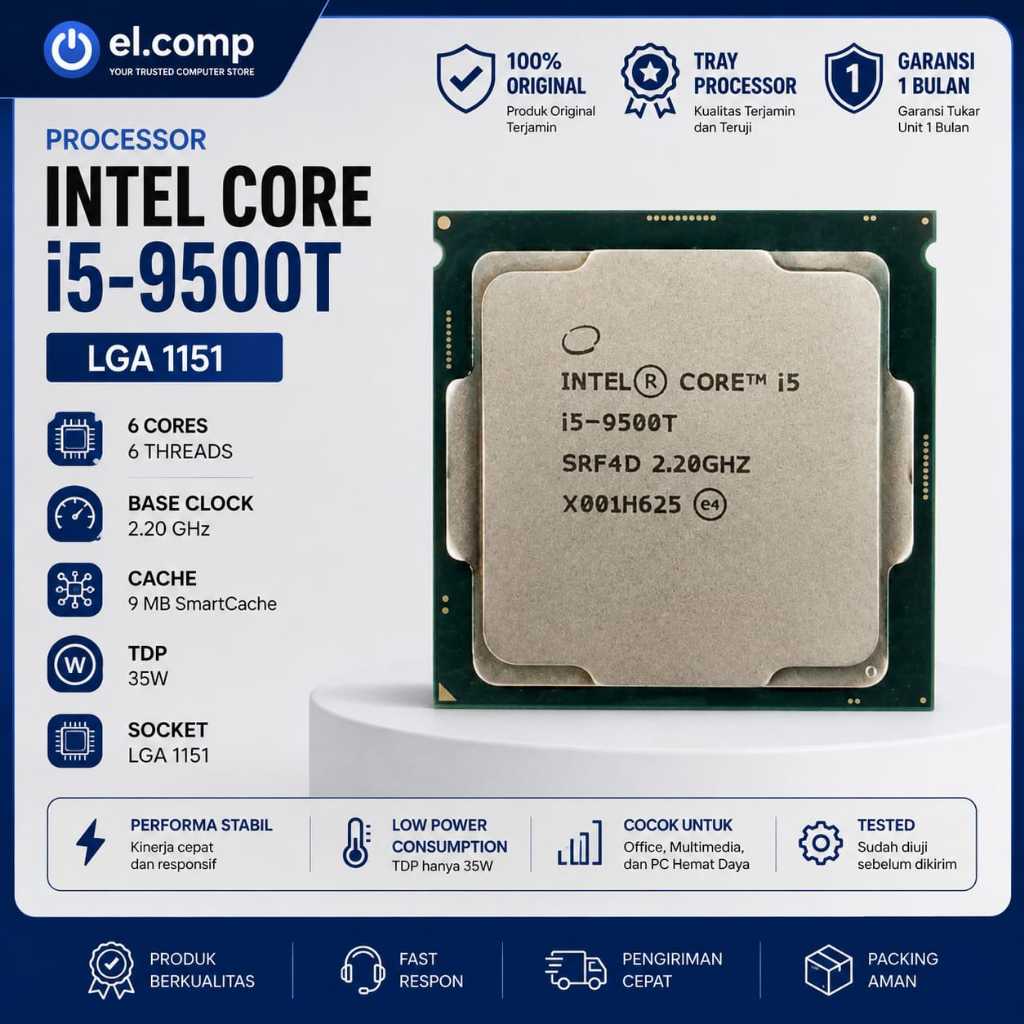 PROCESSOR INTEL CORE I5 9500T TRAY LGA 1151