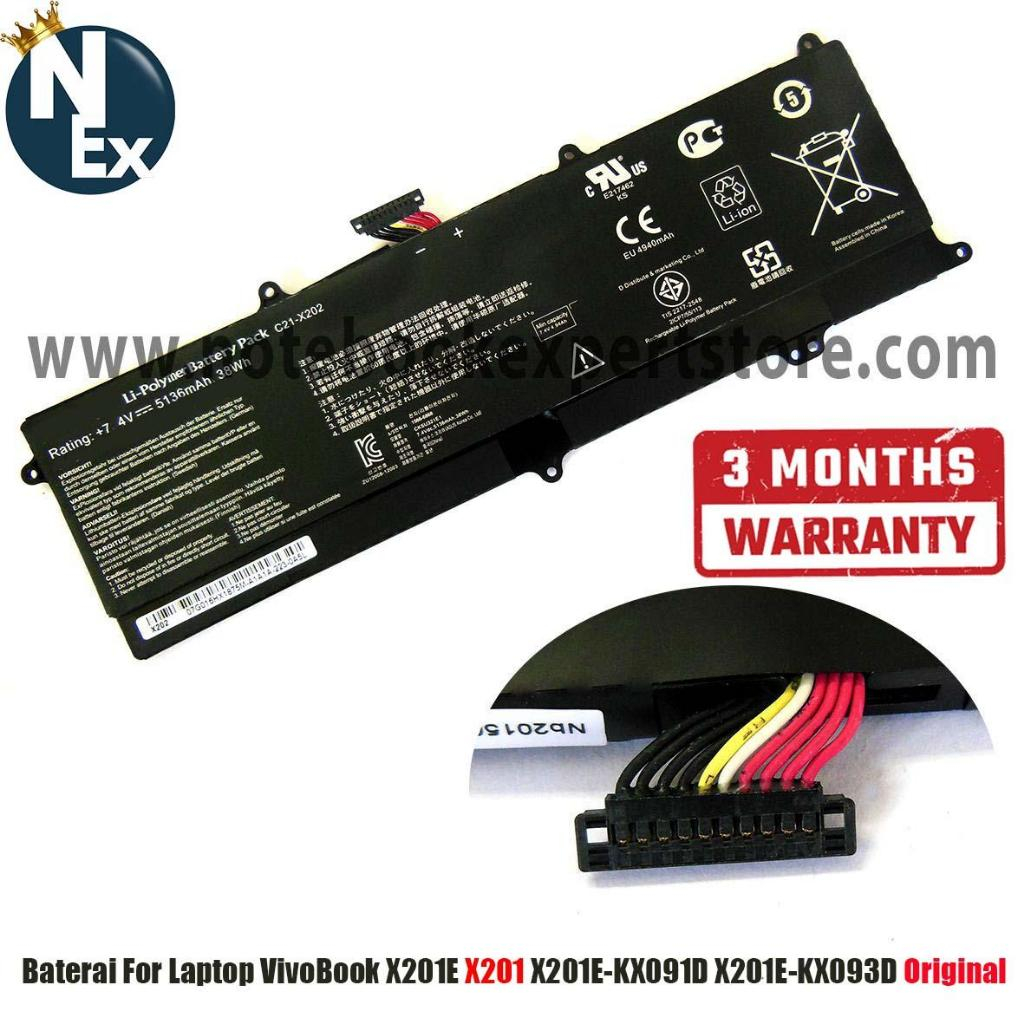 ORIGINAL BATERAI FOR LAPTOP VIVOBOOK X201E X201 X201E-KX091D X201E-KX093D