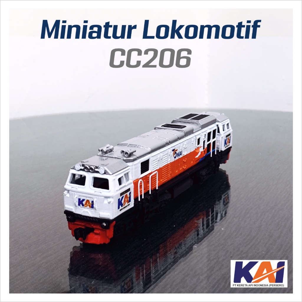 miniatur lokomotif cc206 cc 206 detail, realistis , pajangan - HO Scale