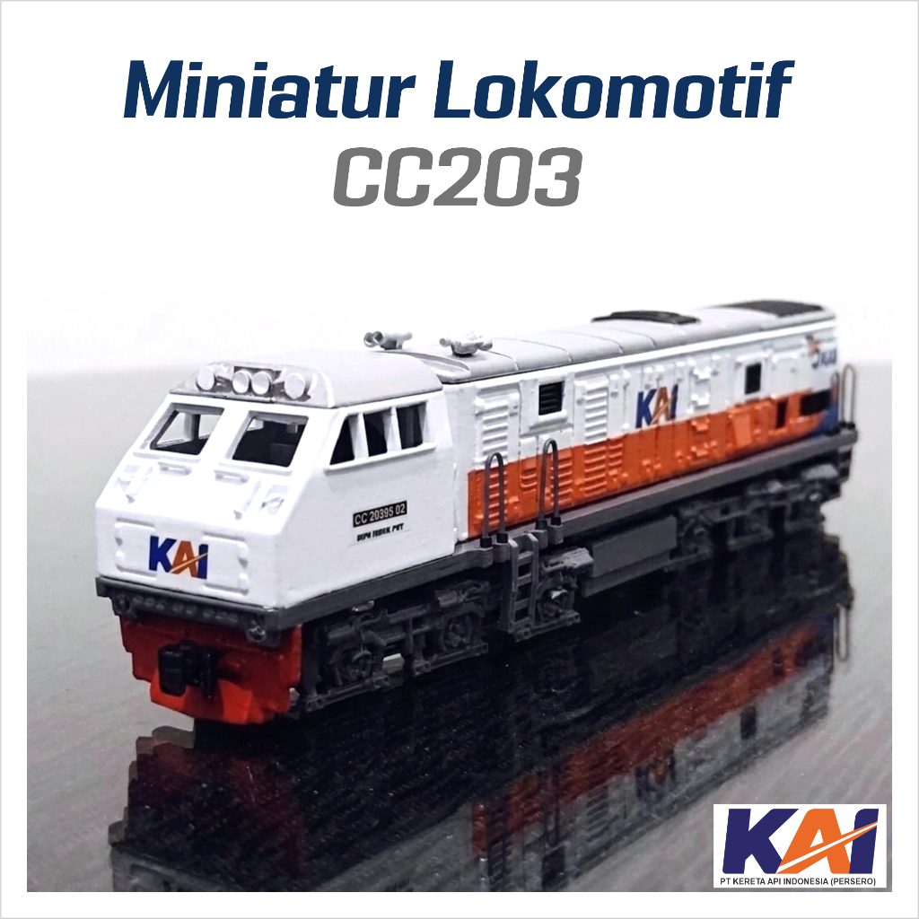 miniatur lokomotif cc203 cc 203- HO Scale livery putih