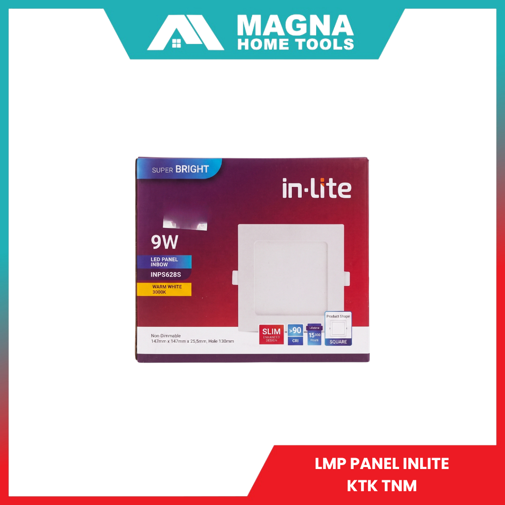 Lampu LED Panel INLITE Kotak Lampu Plafon LED Panel Kotak untuk Rumah Kantor