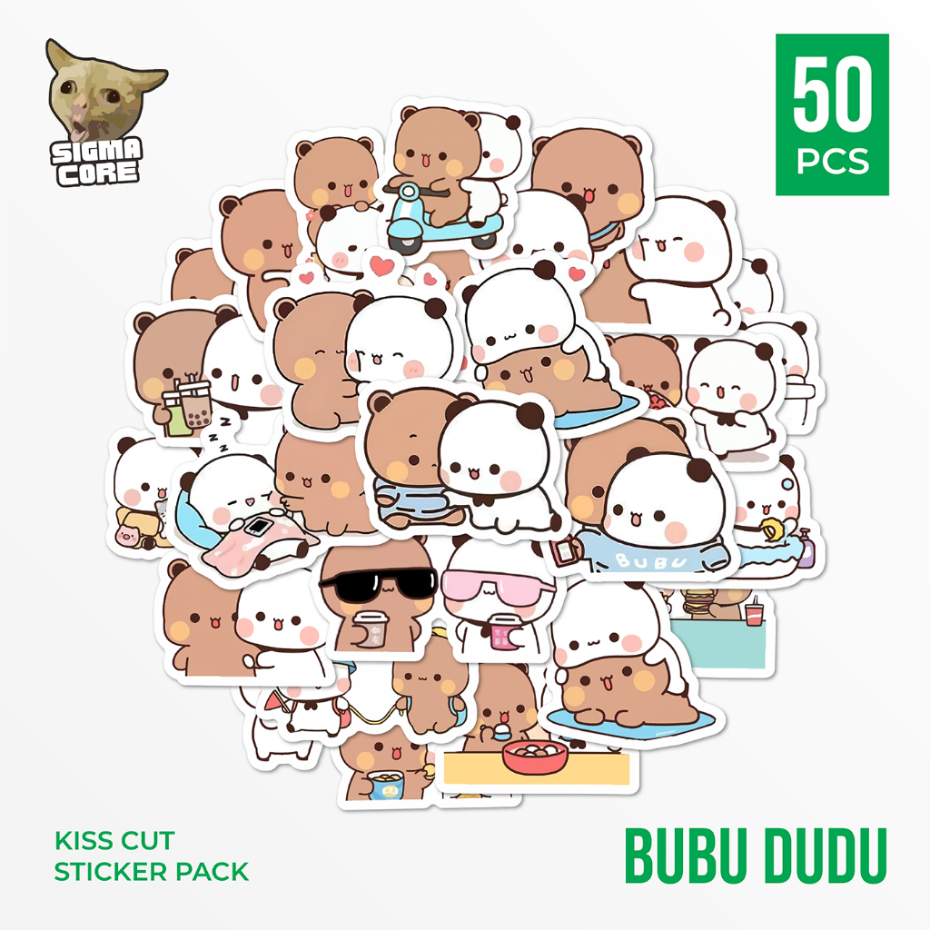 Stiker Pack Bubu Dudu Beruang Lucu | Sticker Couple Tahan Air